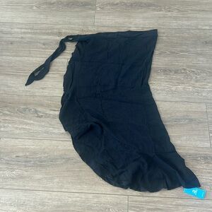 Women’s sheer ruffled maxi cover up sarong